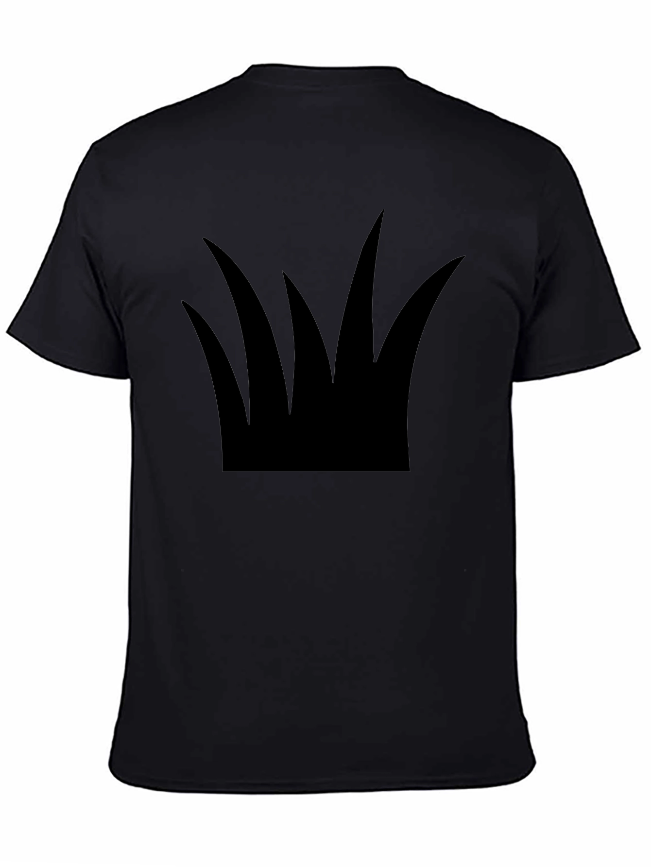 Minimalist Grass Silhouette Black T-Shirt