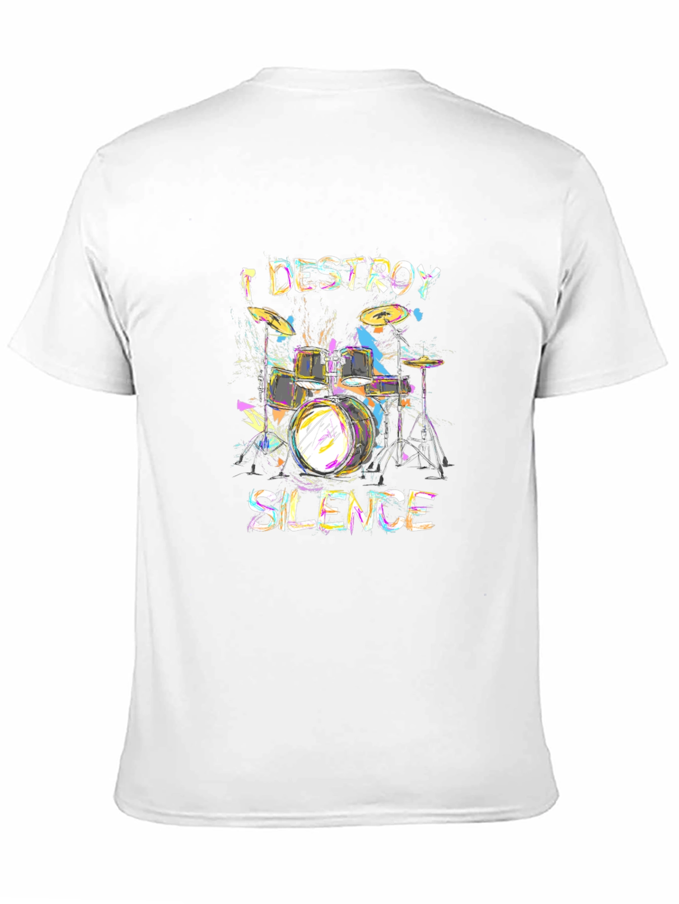 I Destroy Silence Drum Set Graphic Tee