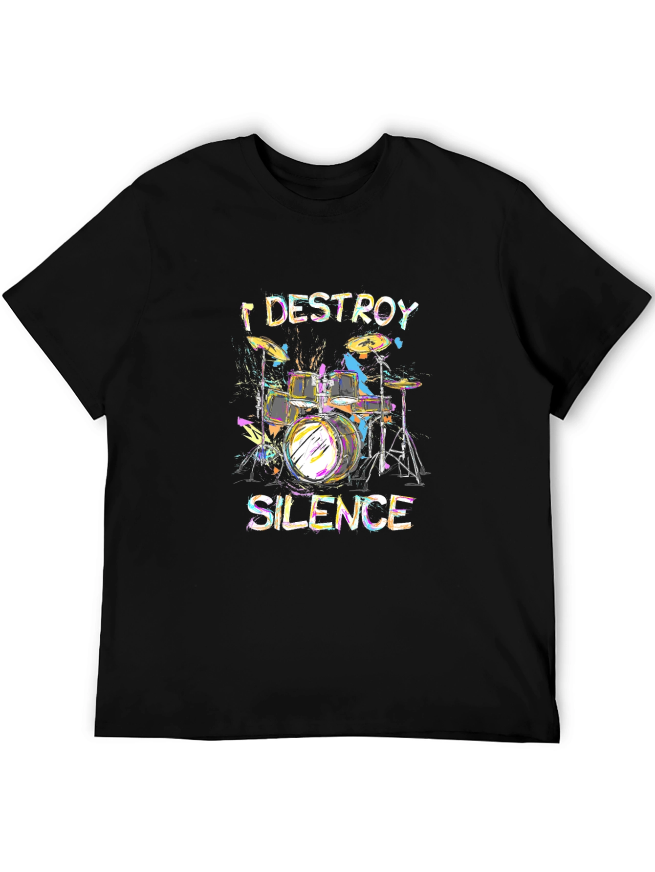 I Destroy Silence Drum Set Graphic Tee
