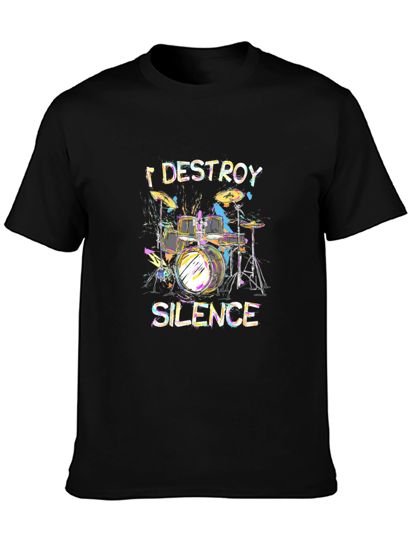 I Destroy Silence Drum Set Graphic Tee