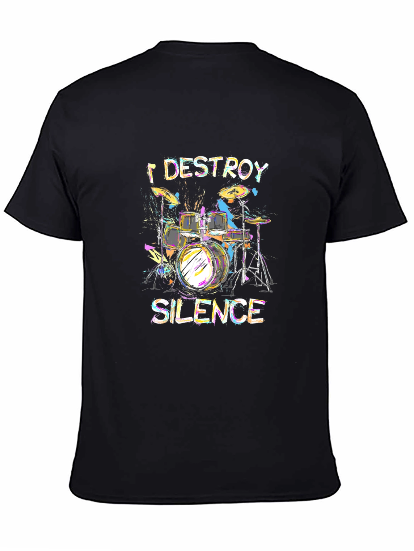 I Destroy Silence Drum Set Graphic Tee