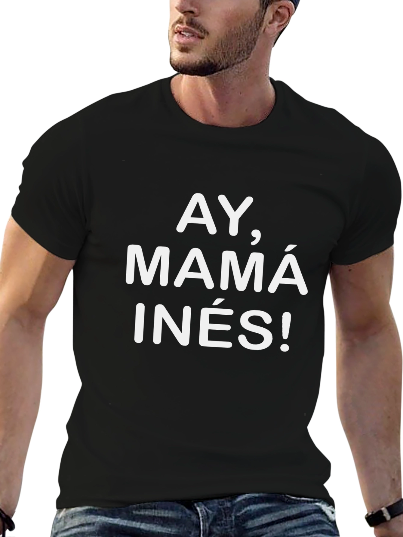 Ay Mama Inés! Black Graphic Tee Shirt
