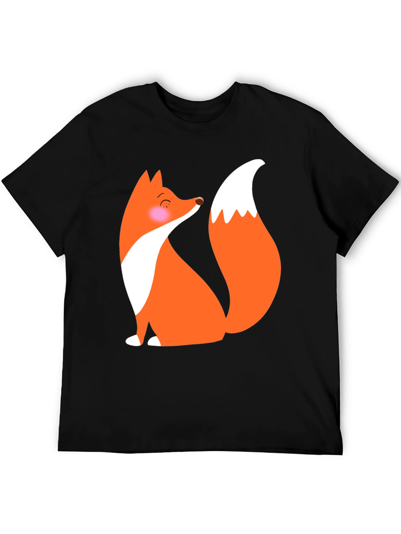 Cute Fox Graphic T-Shirt - Black
