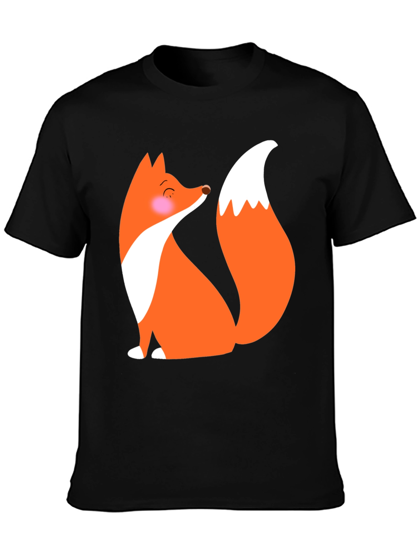 Cute Fox Graphic T-Shirt - Black