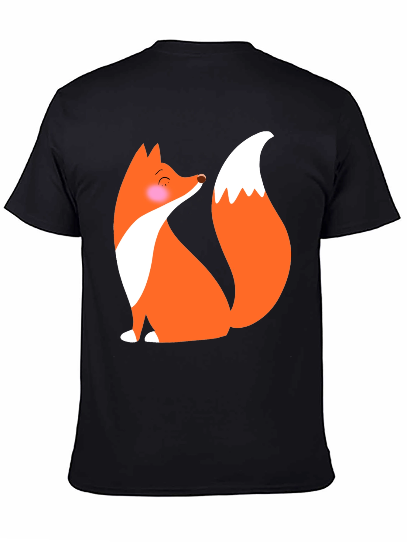 Cute Fox Graphic T-Shirt - Black