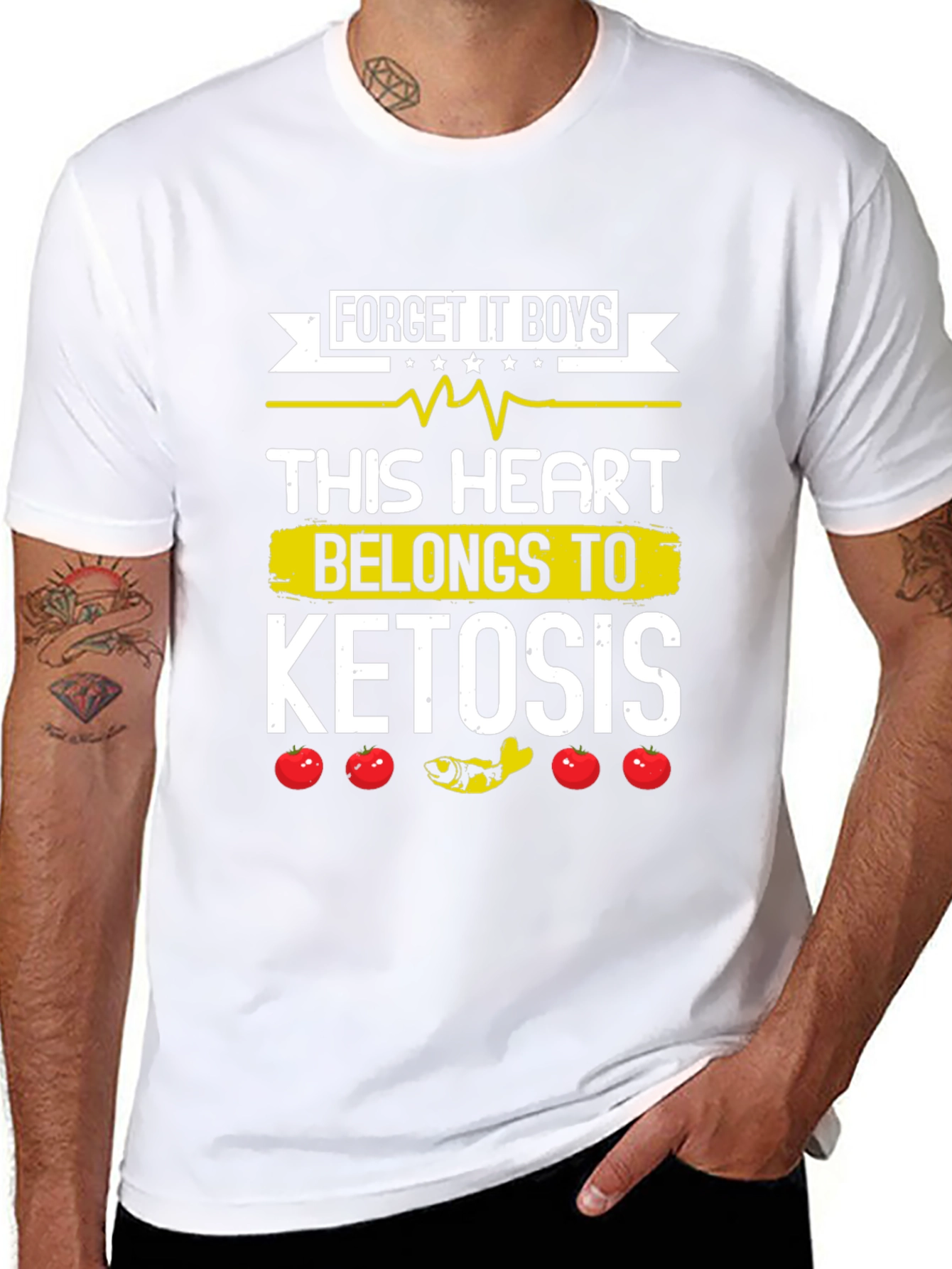 Ketosis Heart Funny Graphic Tee