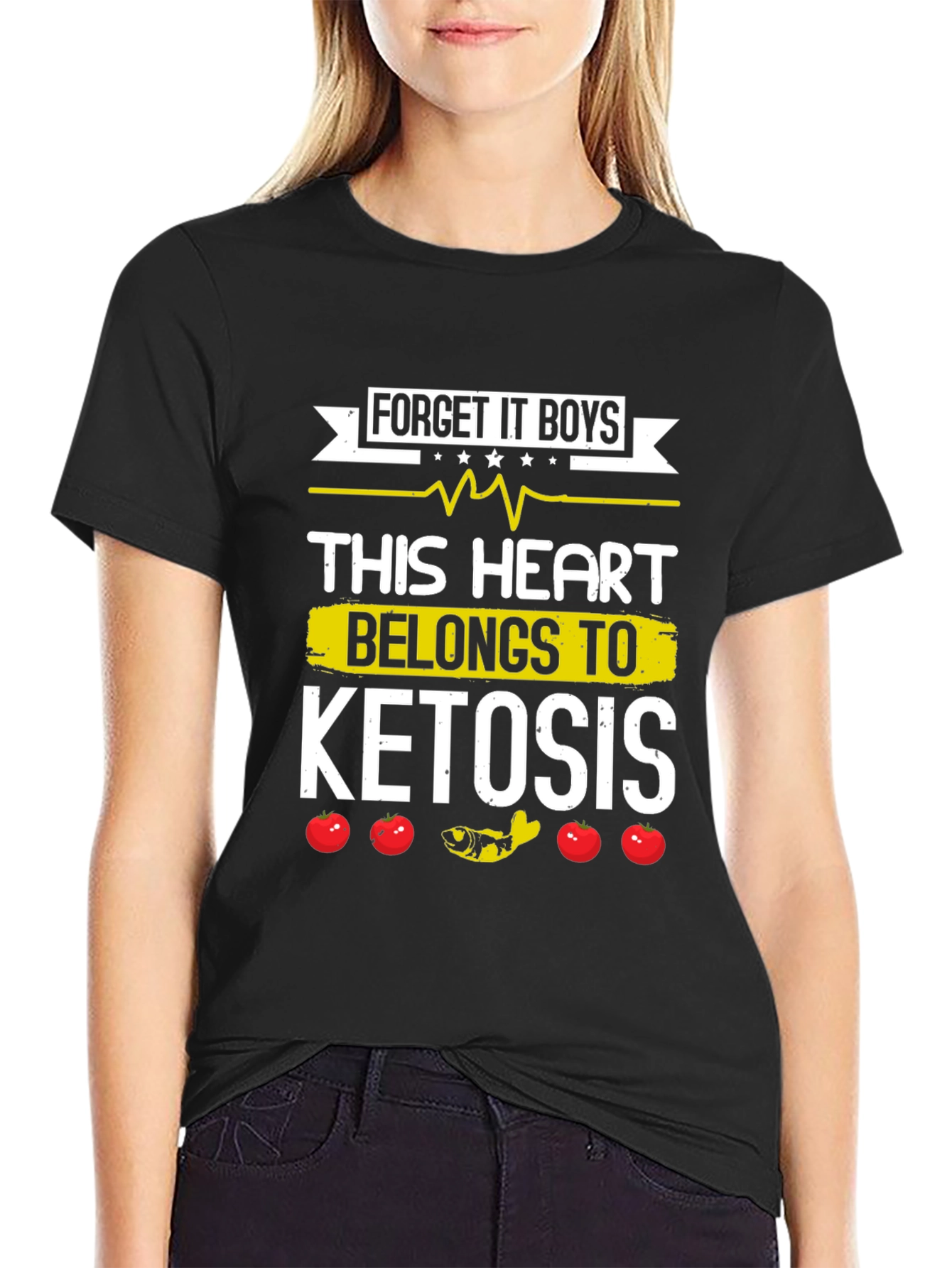 Ketosis Heart Funny Graphic Tee