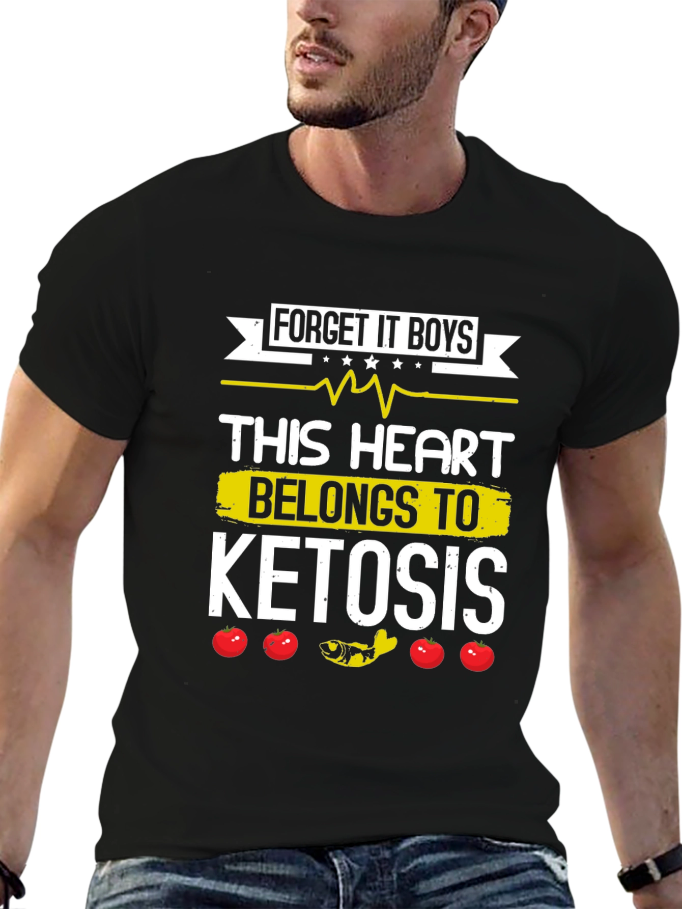 Ketosis Heart Funny Graphic Tee