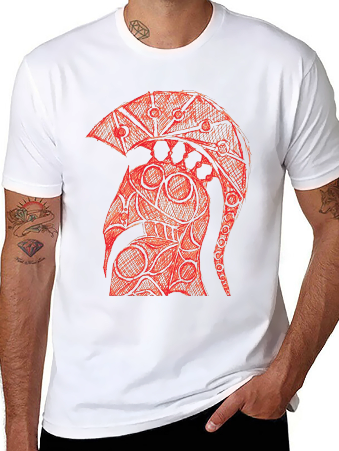 Spartan Helmet Graphic Tee - Bold Design Black T-Shirt