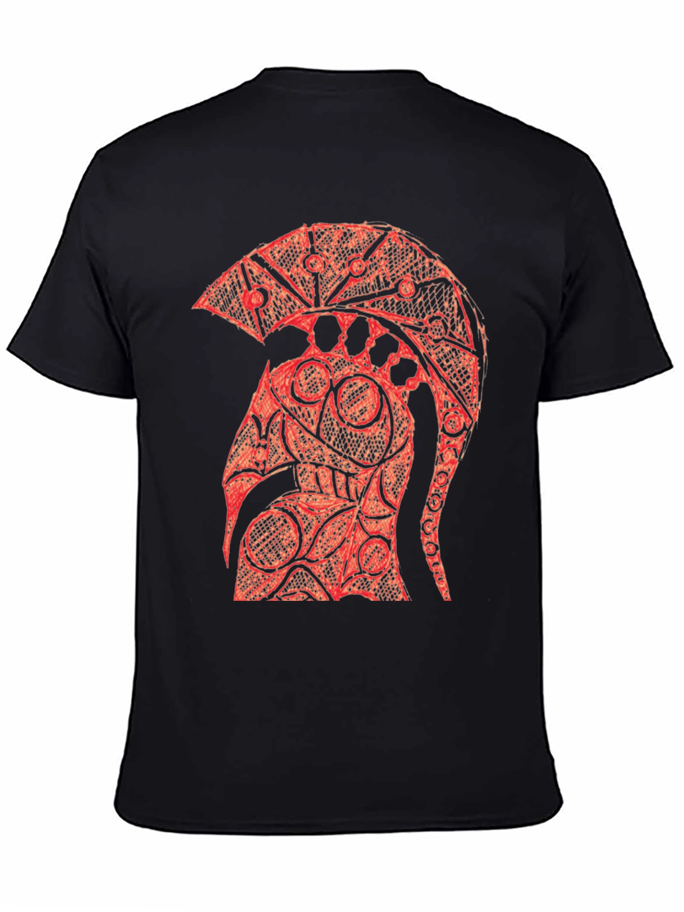 Spartan Helmet Graphic Tee - Bold Design Black T-Shirt