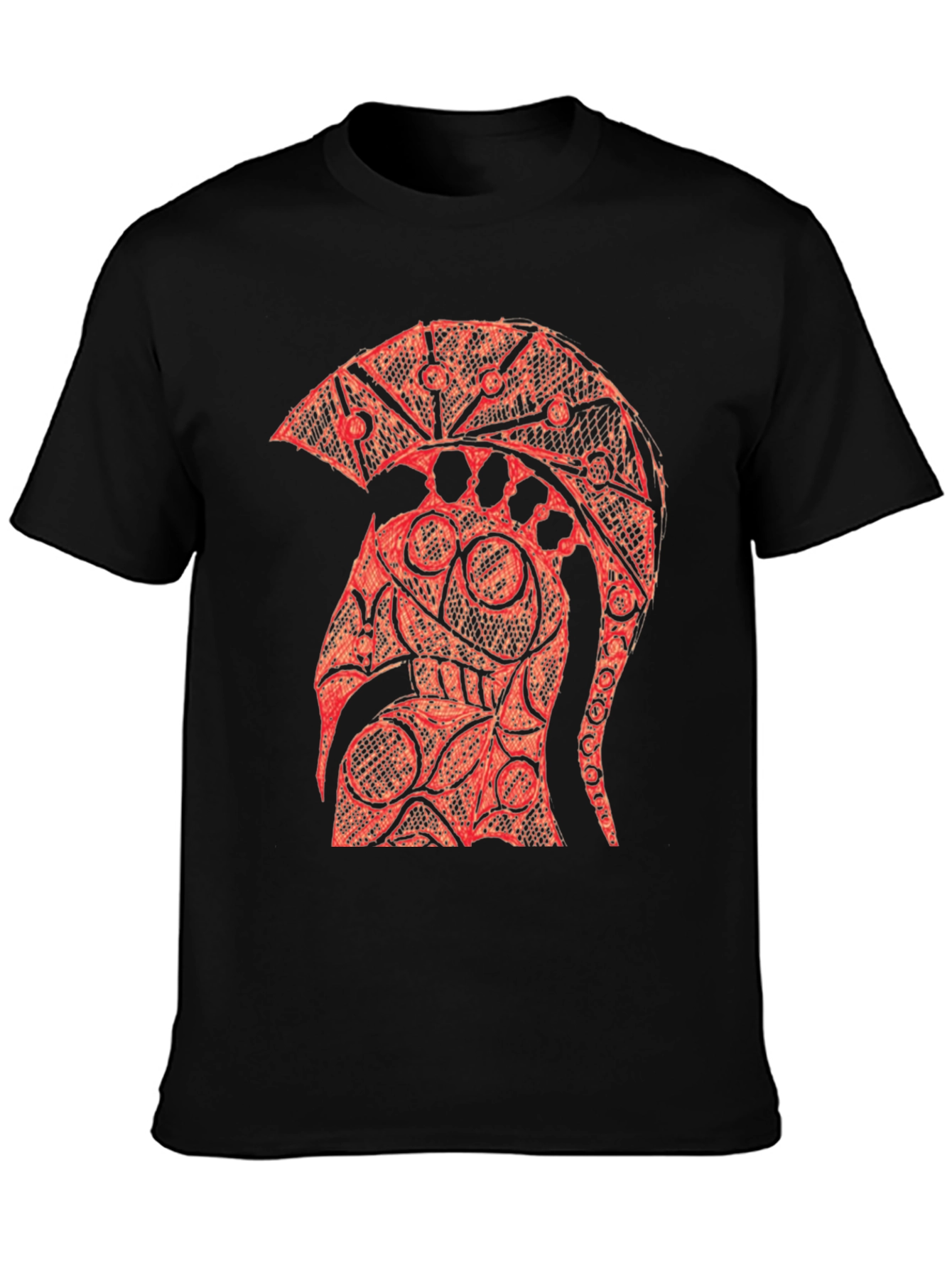Spartan Helmet Graphic Tee - Bold Design Black T-Shirt