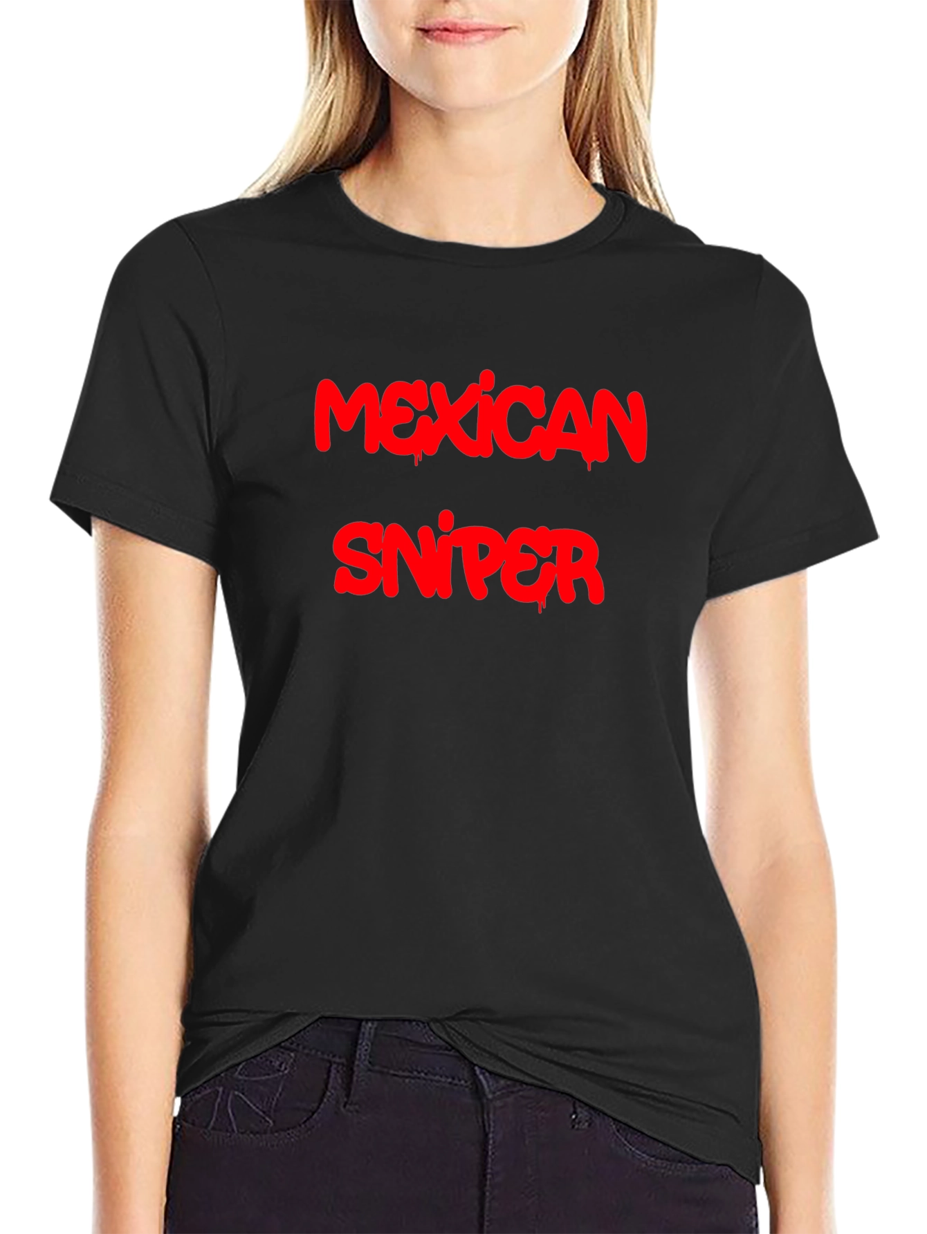 Mexican Sniper Graphic Tee - Black T-Shirt