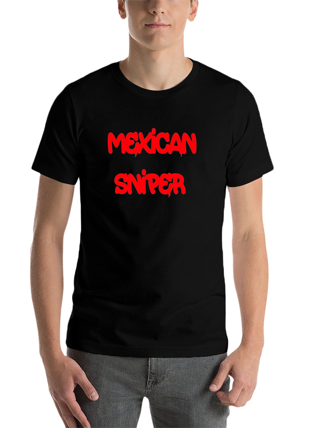 Mexican Sniper Graphic Tee - Black T-Shirt