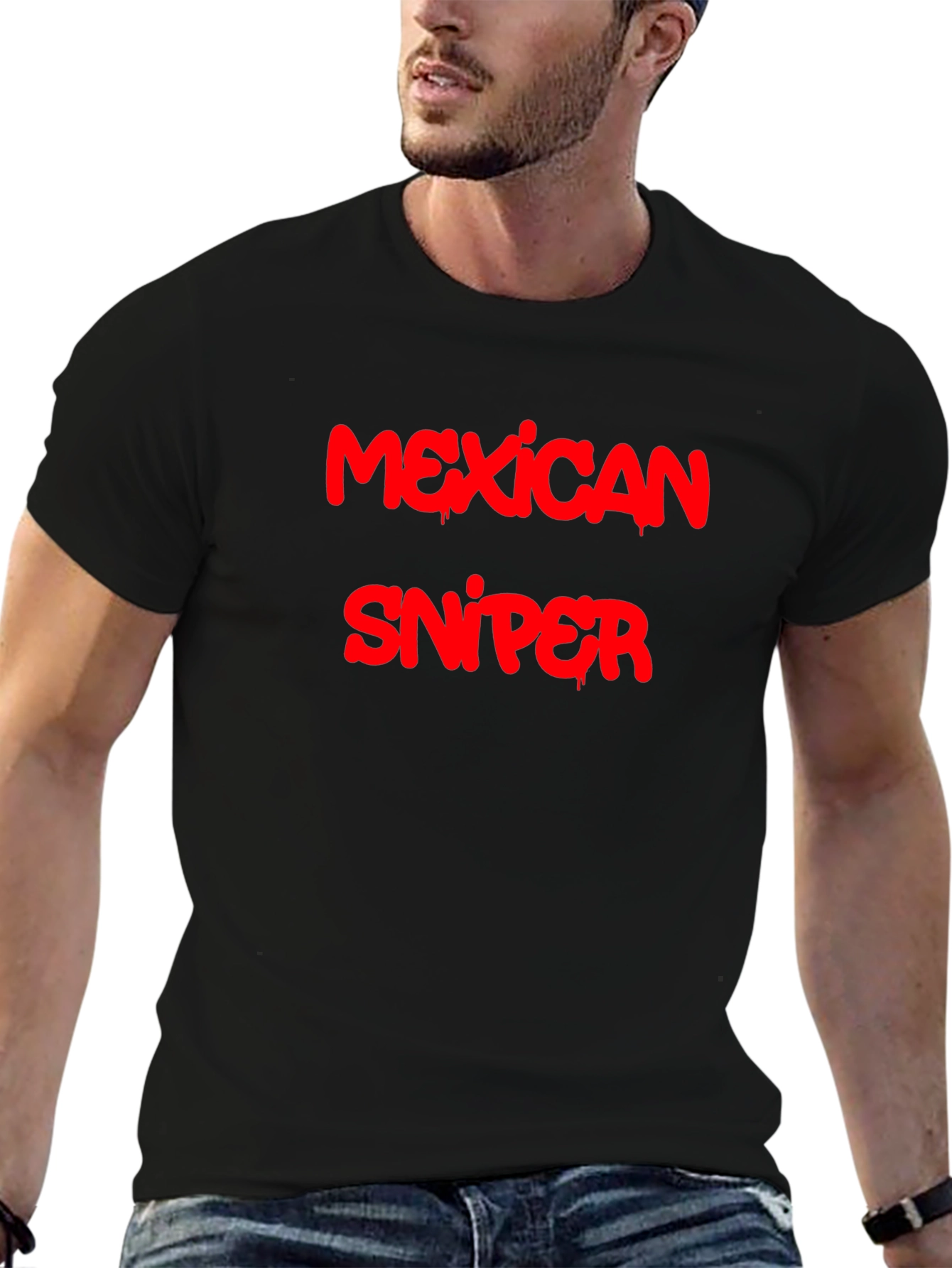 Mexican Sniper Graphic Tee - Black T-Shirt