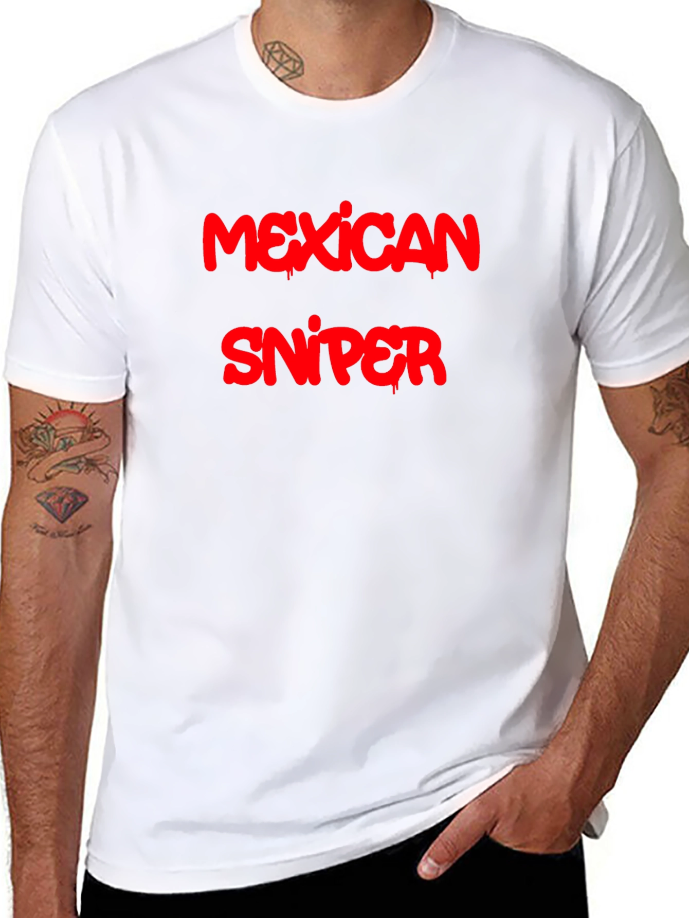 Mexican Sniper Graphic Tee - Black T-Shirt