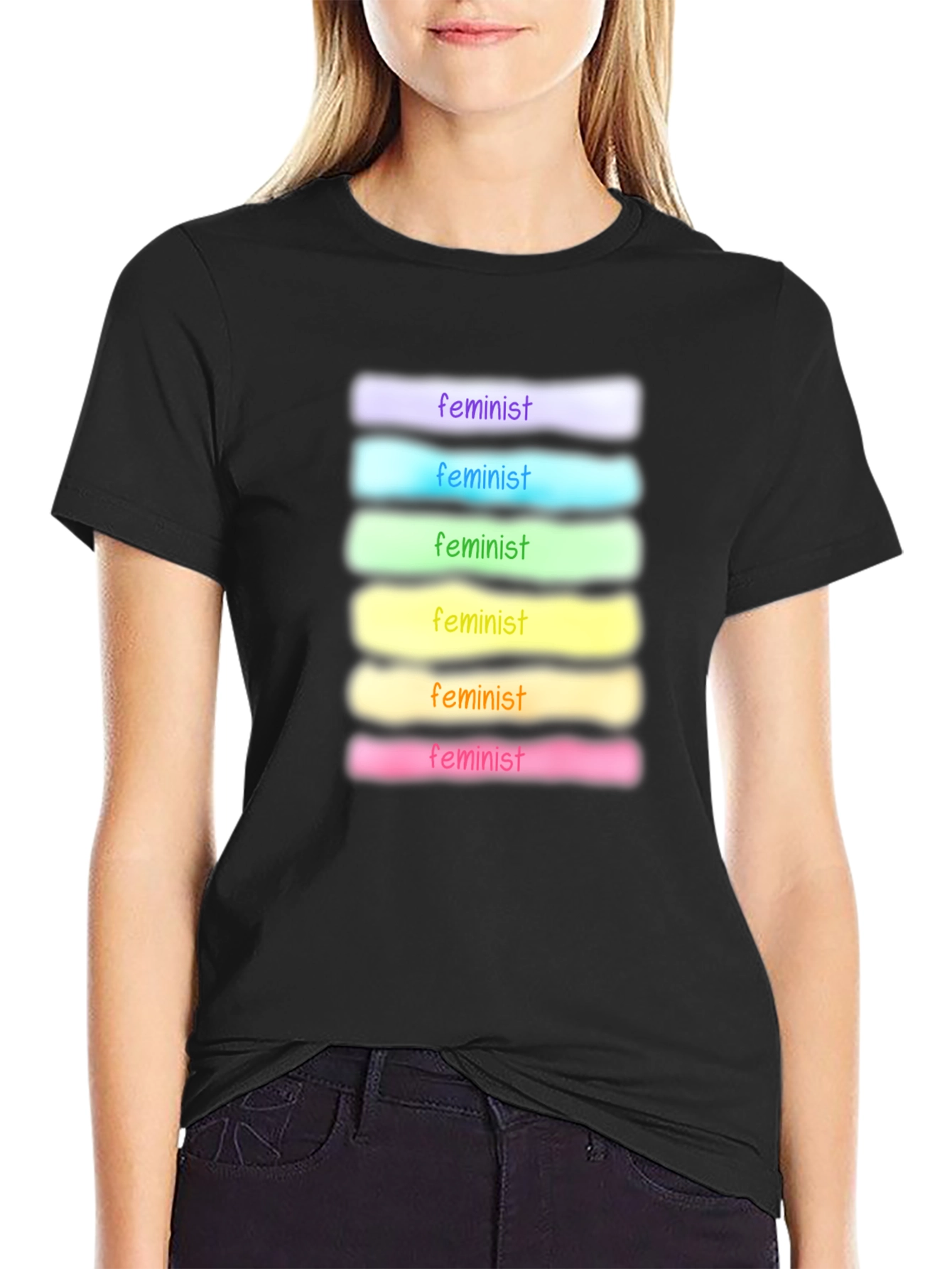 Feminist Rainbow T-Shirt - Soft Cotton Blend