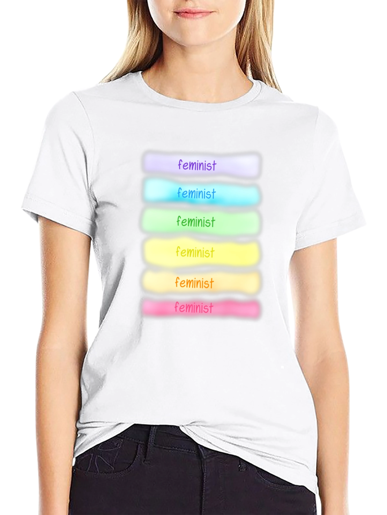 Feminist Rainbow T-Shirt - Soft Cotton Blend