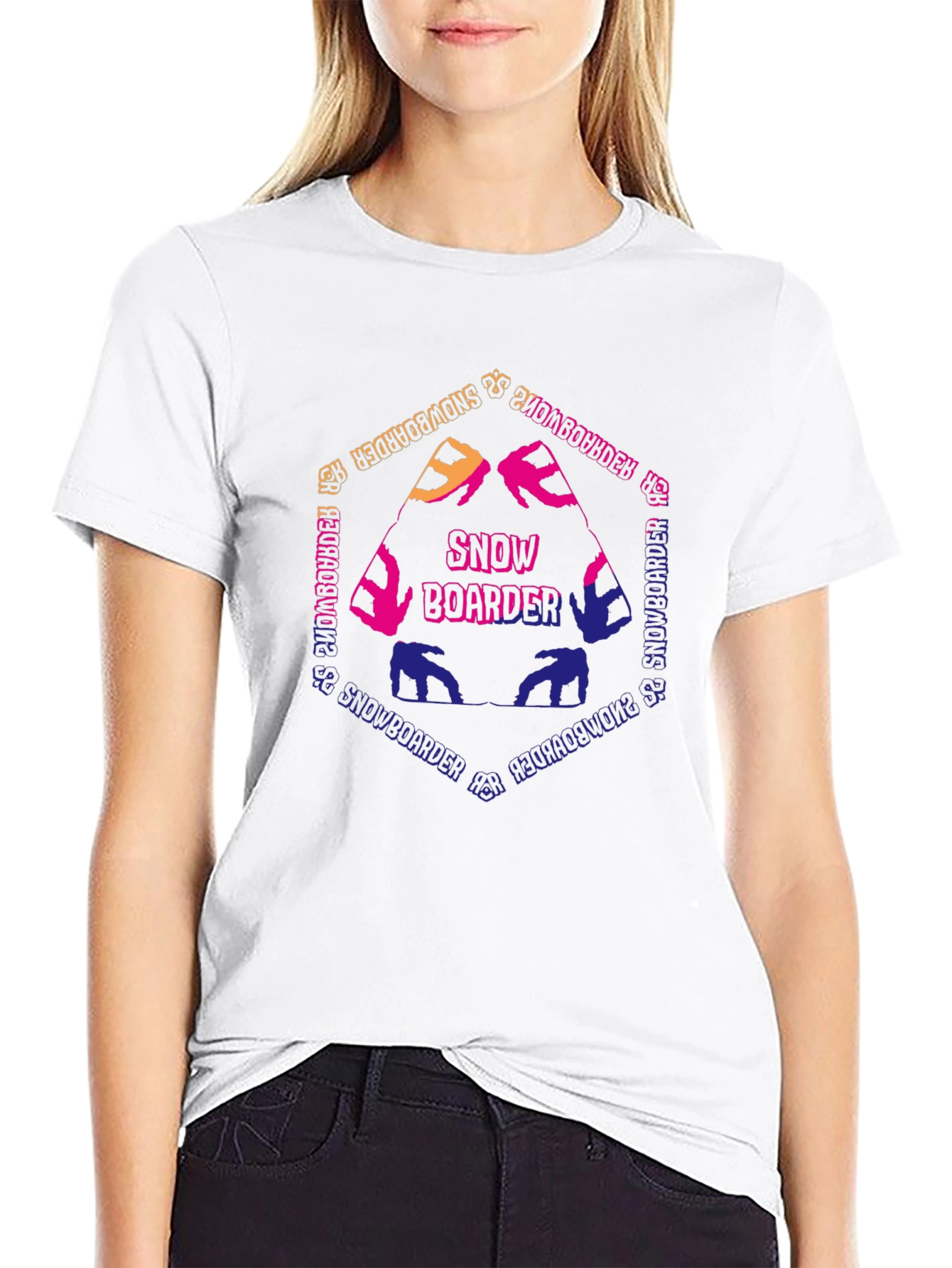 Snowboarder Graphic Tee - Stylish Black T-Shirt