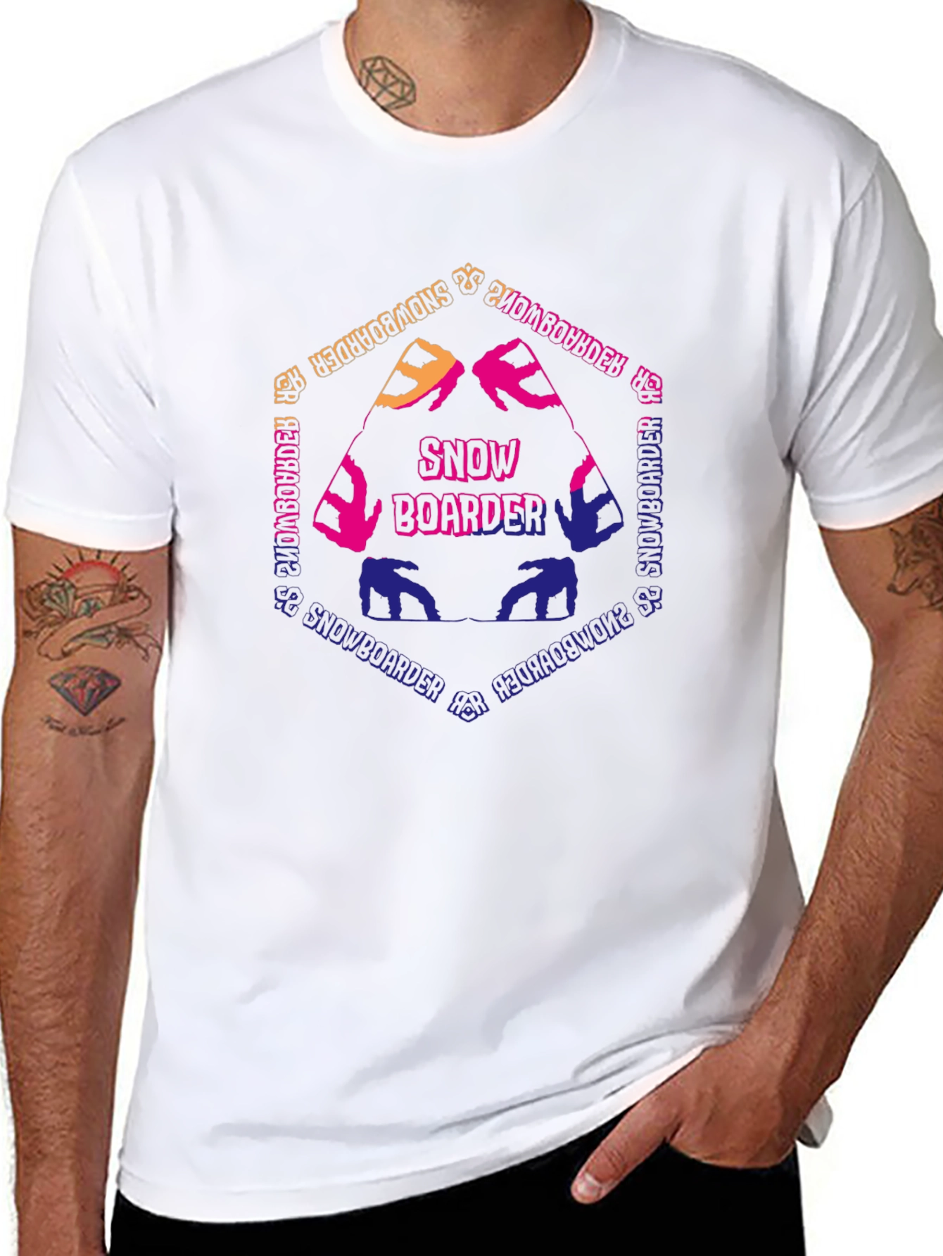 Snowboarder Graphic Tee - Stylish Black T-Shirt