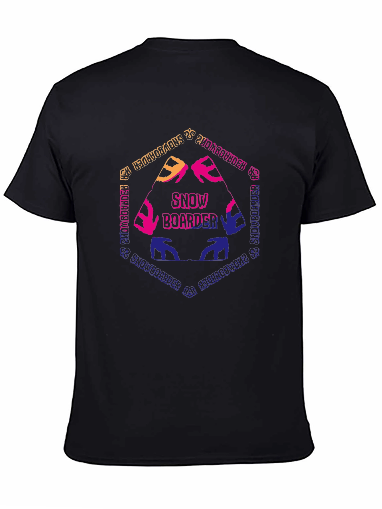 Snowboarder Graphic Tee - Stylish Black T-Shirt