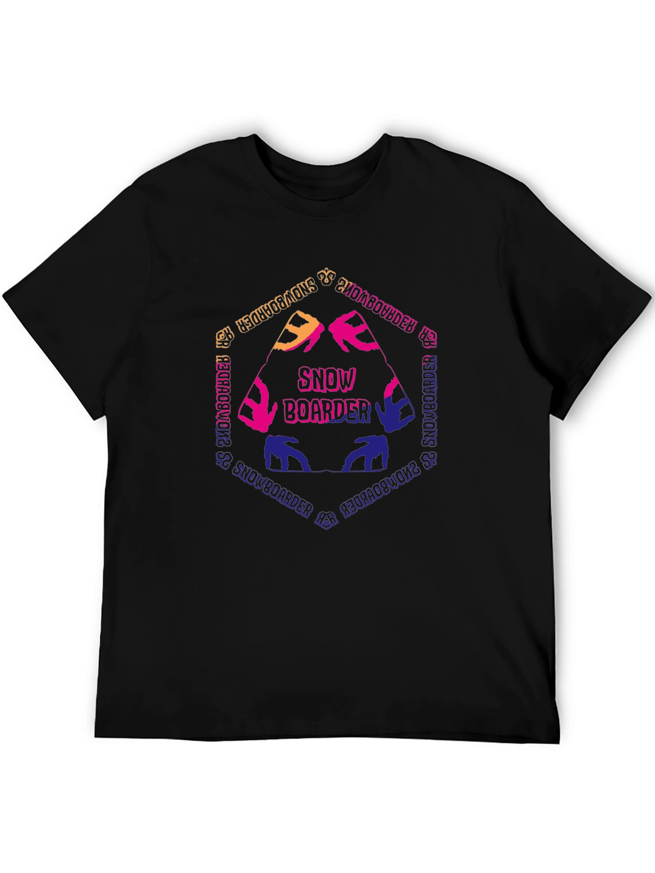 Snowboarder Graphic Tee - Stylish Black T-Shirt