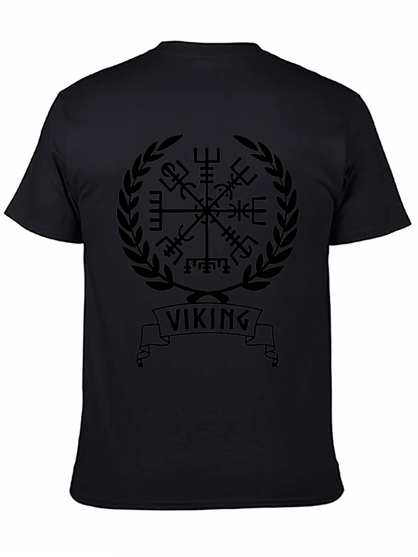 Viking Compass Vegvisir Black T-Shirt