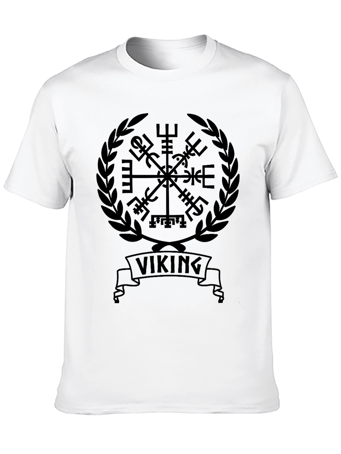 Viking Compass Vegvisir Black T-Shirt