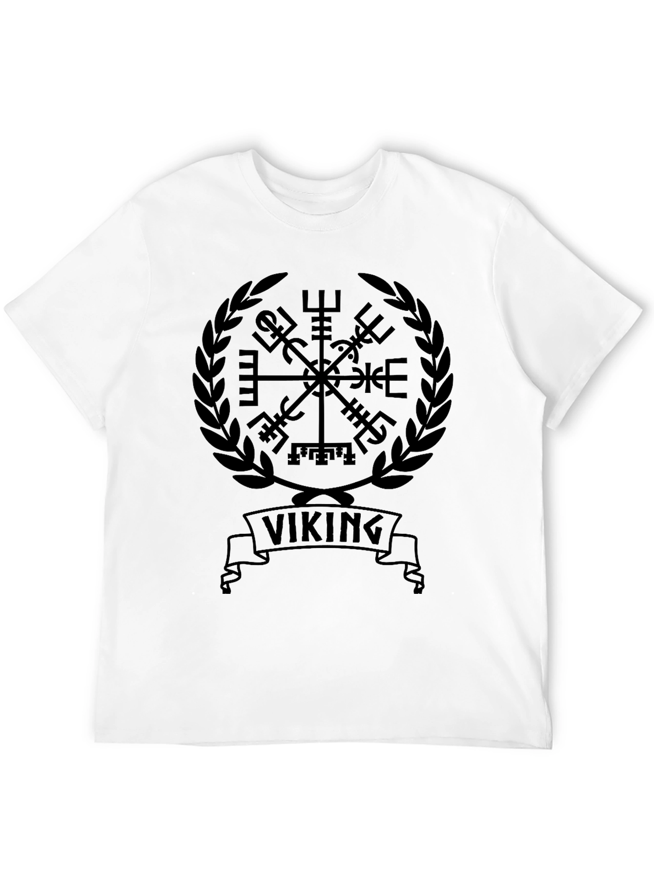 Viking Compass Vegvisir Black T-Shirt