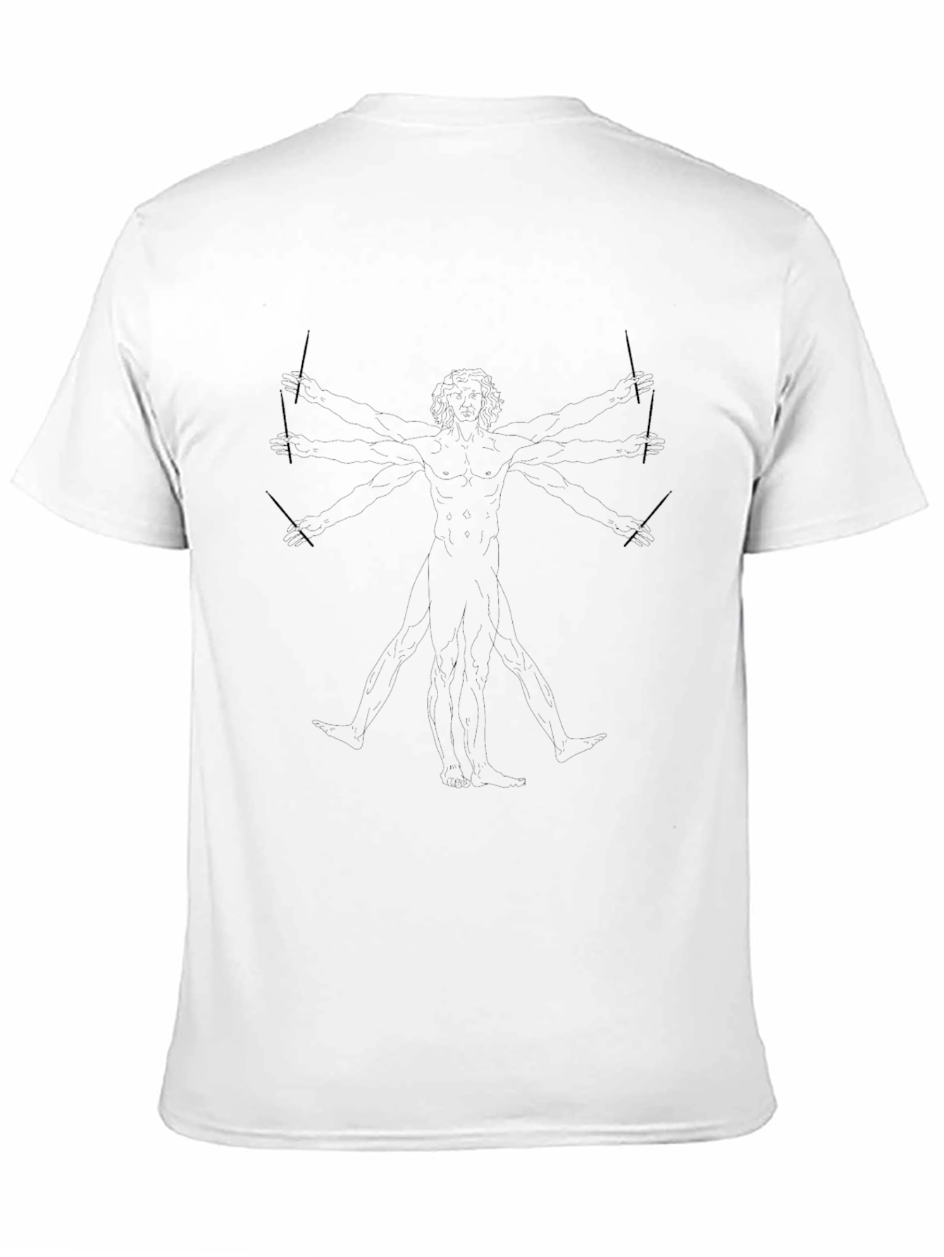 Vitruvian Man Graphic Print Tee