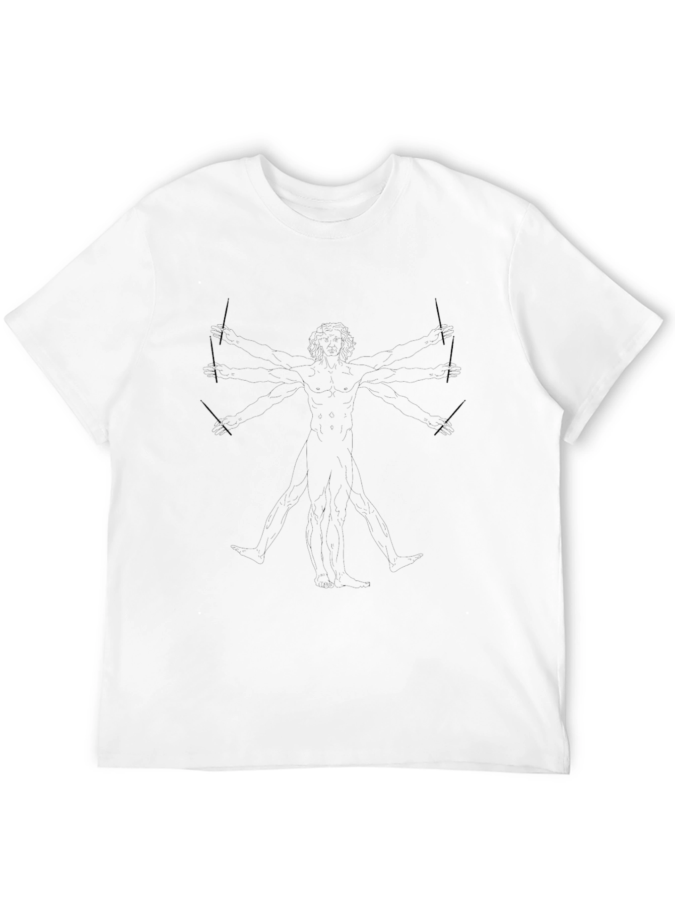 Vitruvian Man Graphic Print Tee
