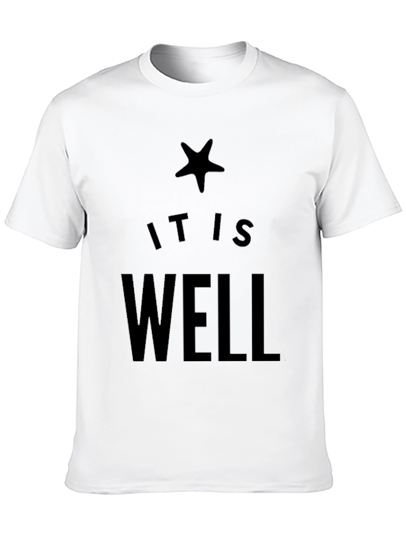 It Is Well Star Graphic Tee - Black