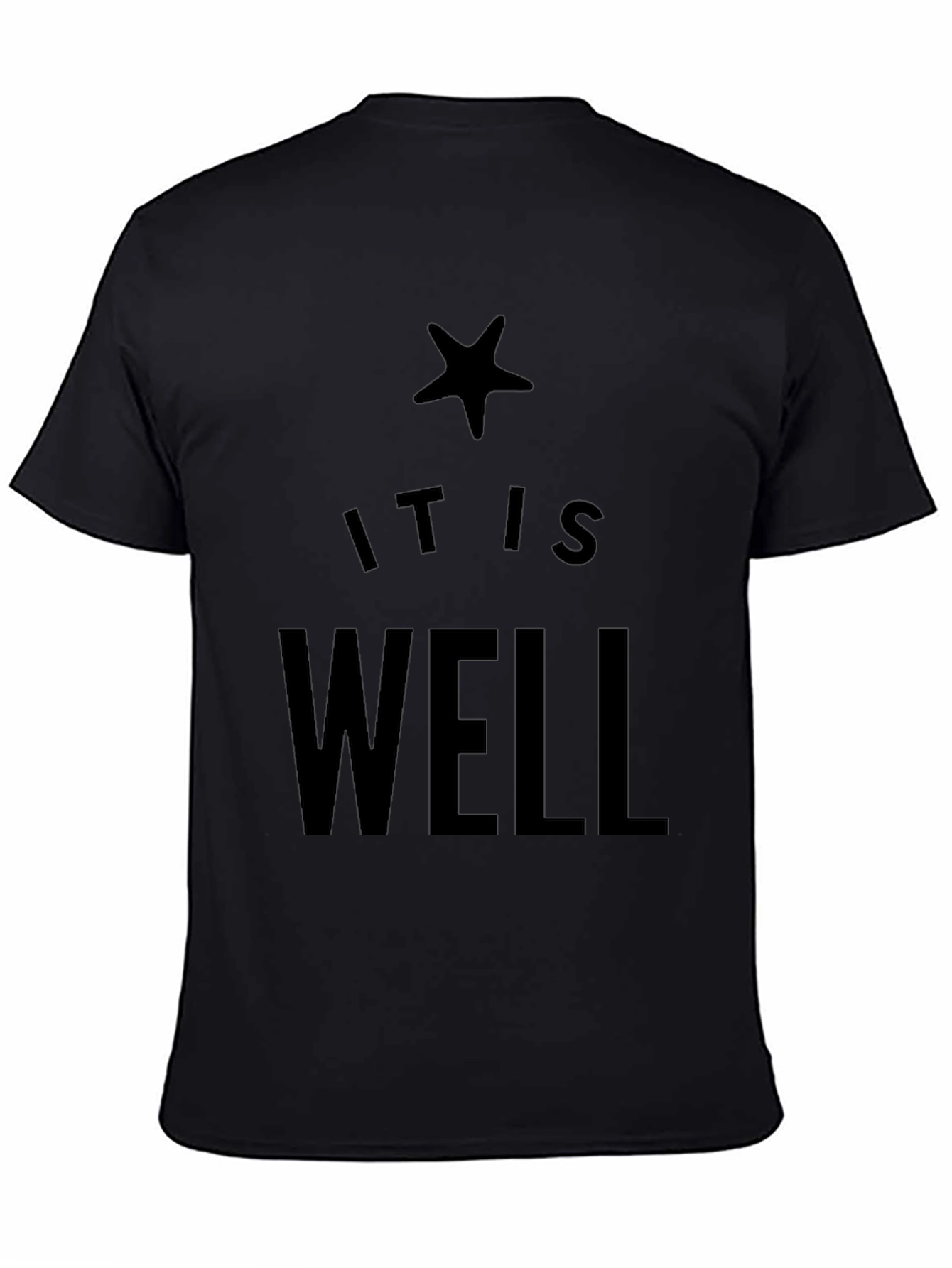It Is Well Star Graphic Tee - Black