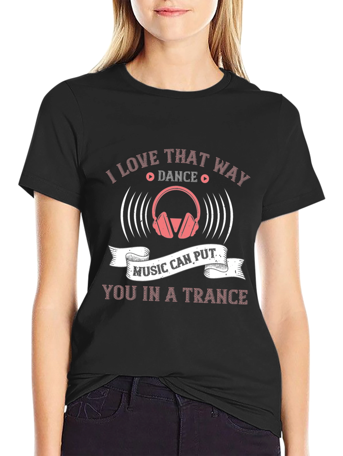 Music Trance T-Shirt - DJ Headphones Graphic Tee