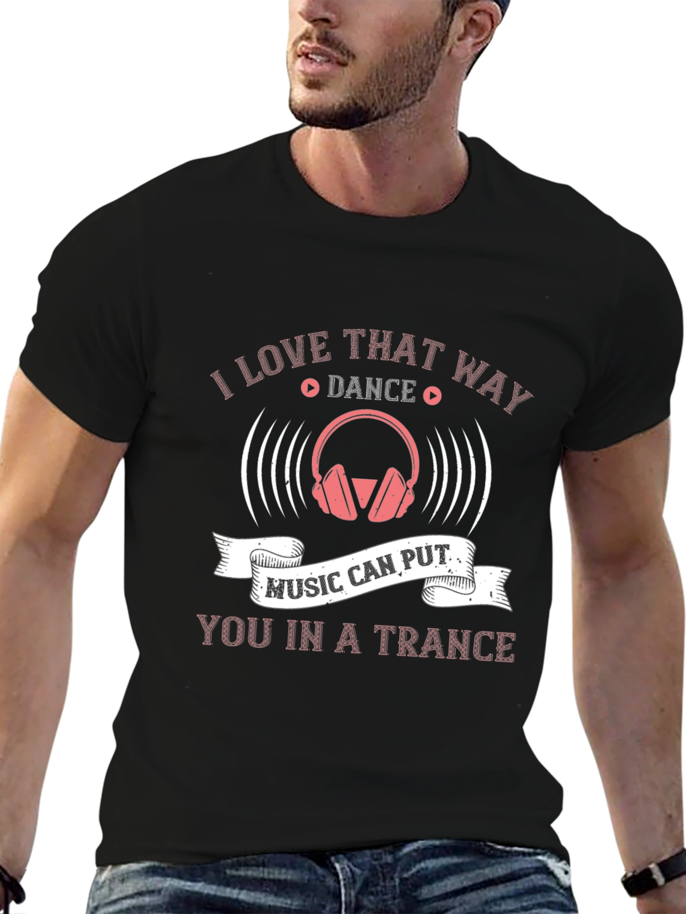Music Trance T-Shirt - DJ Headphones Graphic Tee
