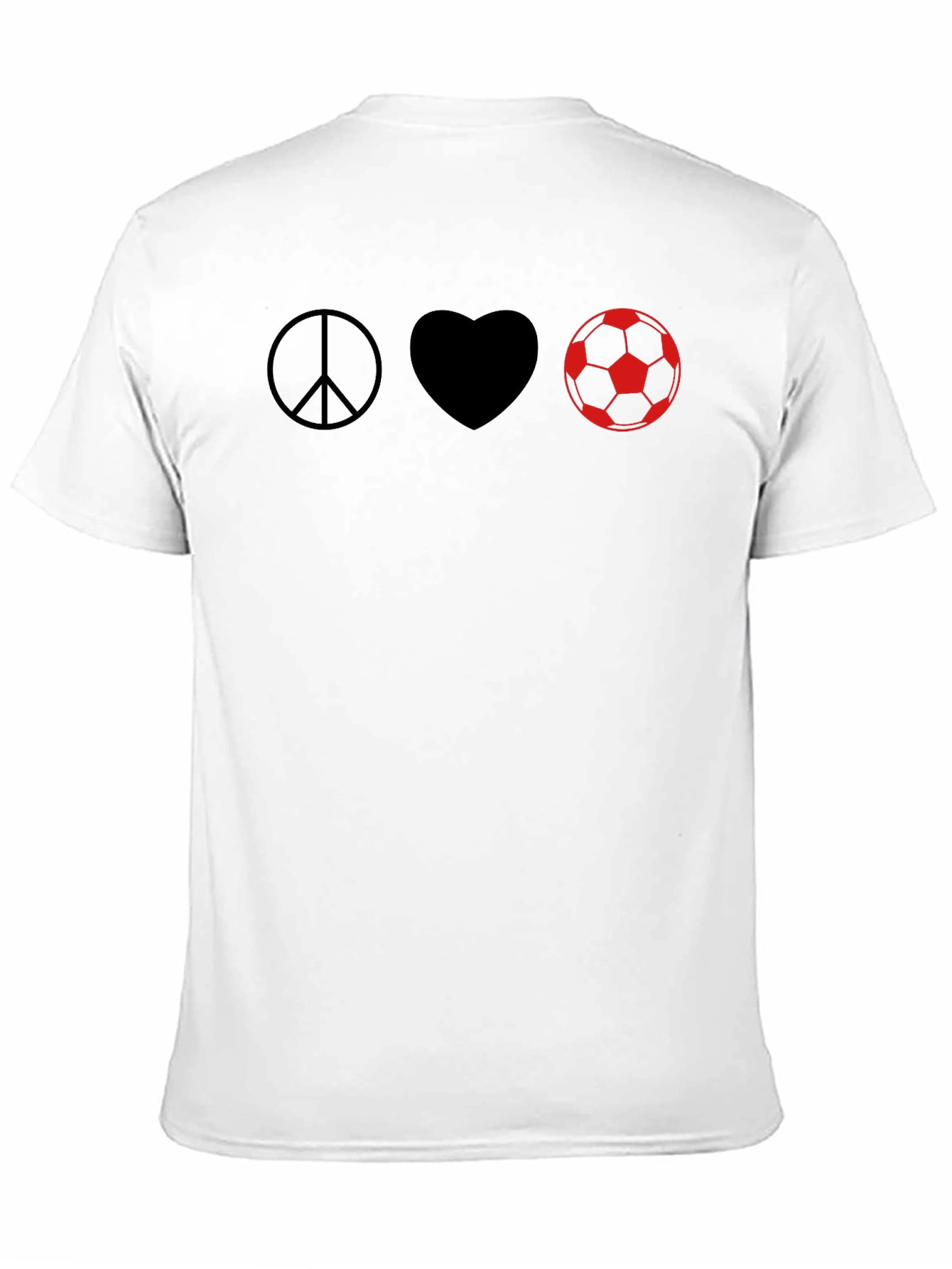 Peace Love Soccer T-Shirt - Black