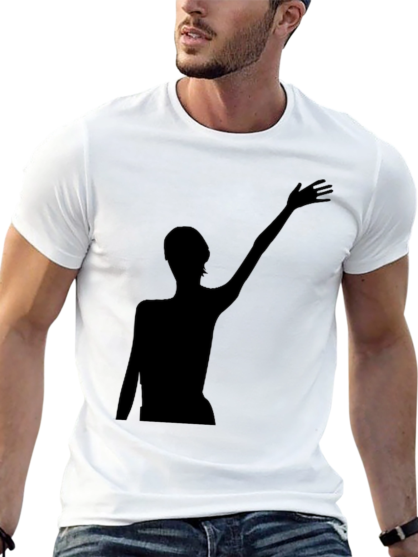 Silhouette Graphic Tee - Modern Black T-Shirt
