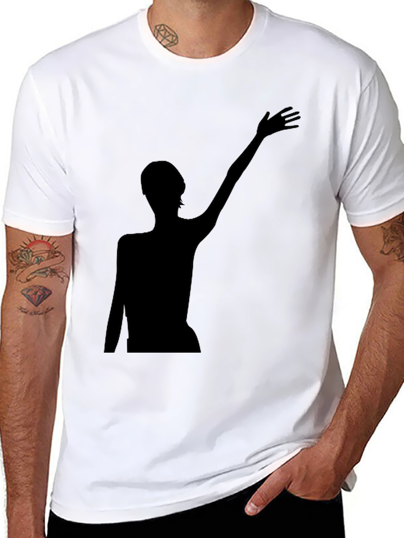 Silhouette Graphic Tee - Modern Black T-Shirt