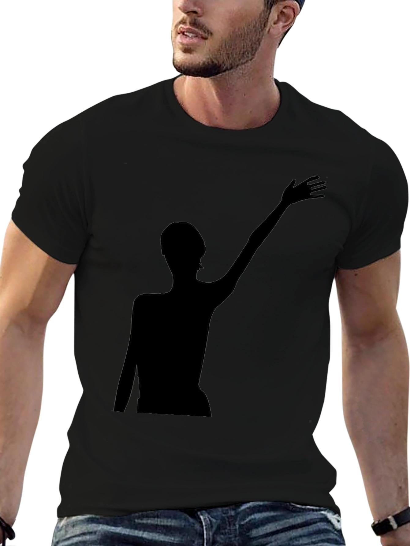 Silhouette Graphic Tee - Modern Black T-Shirt
