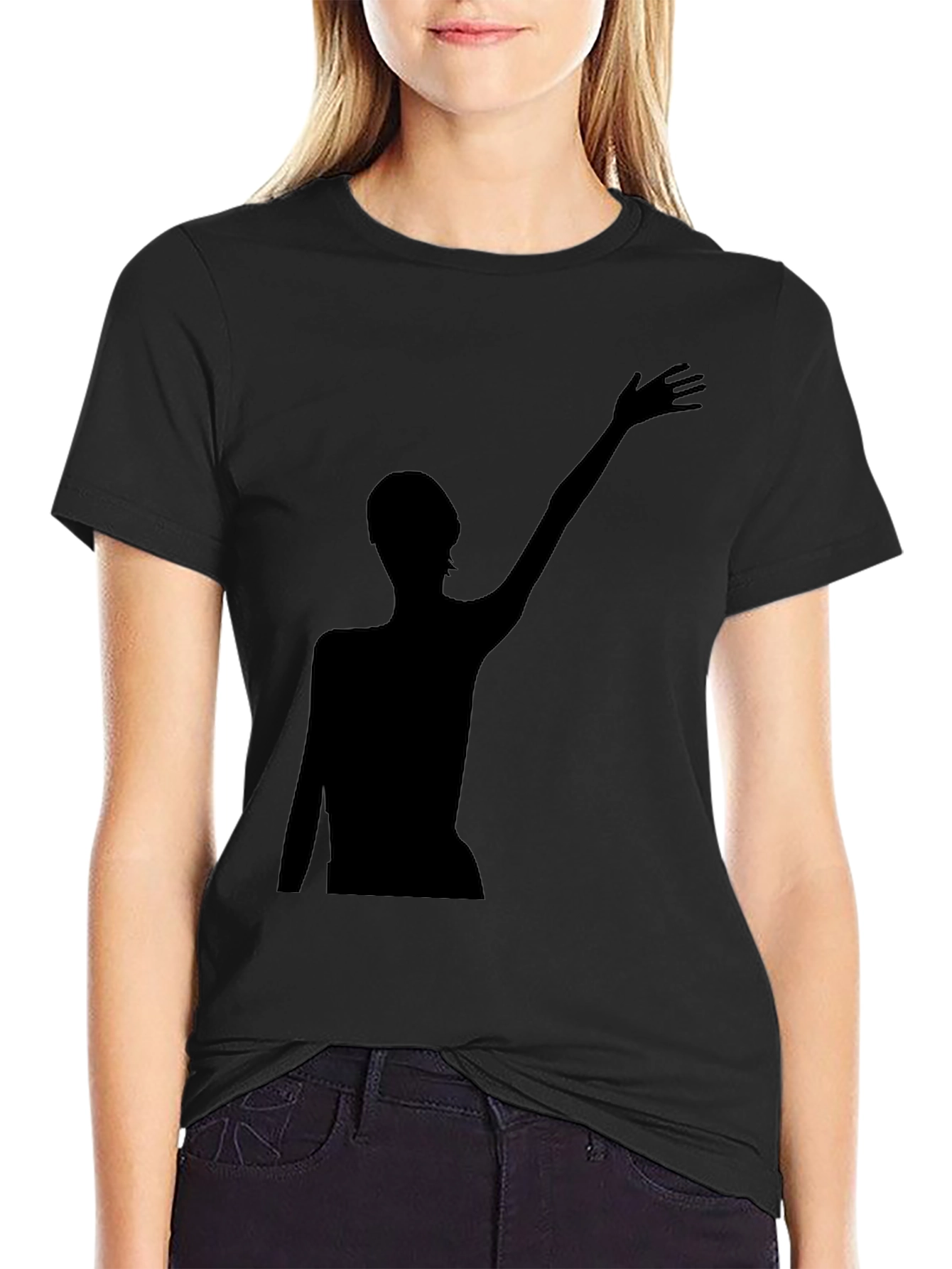 Silhouette Graphic Tee - Modern Black T-Shirt