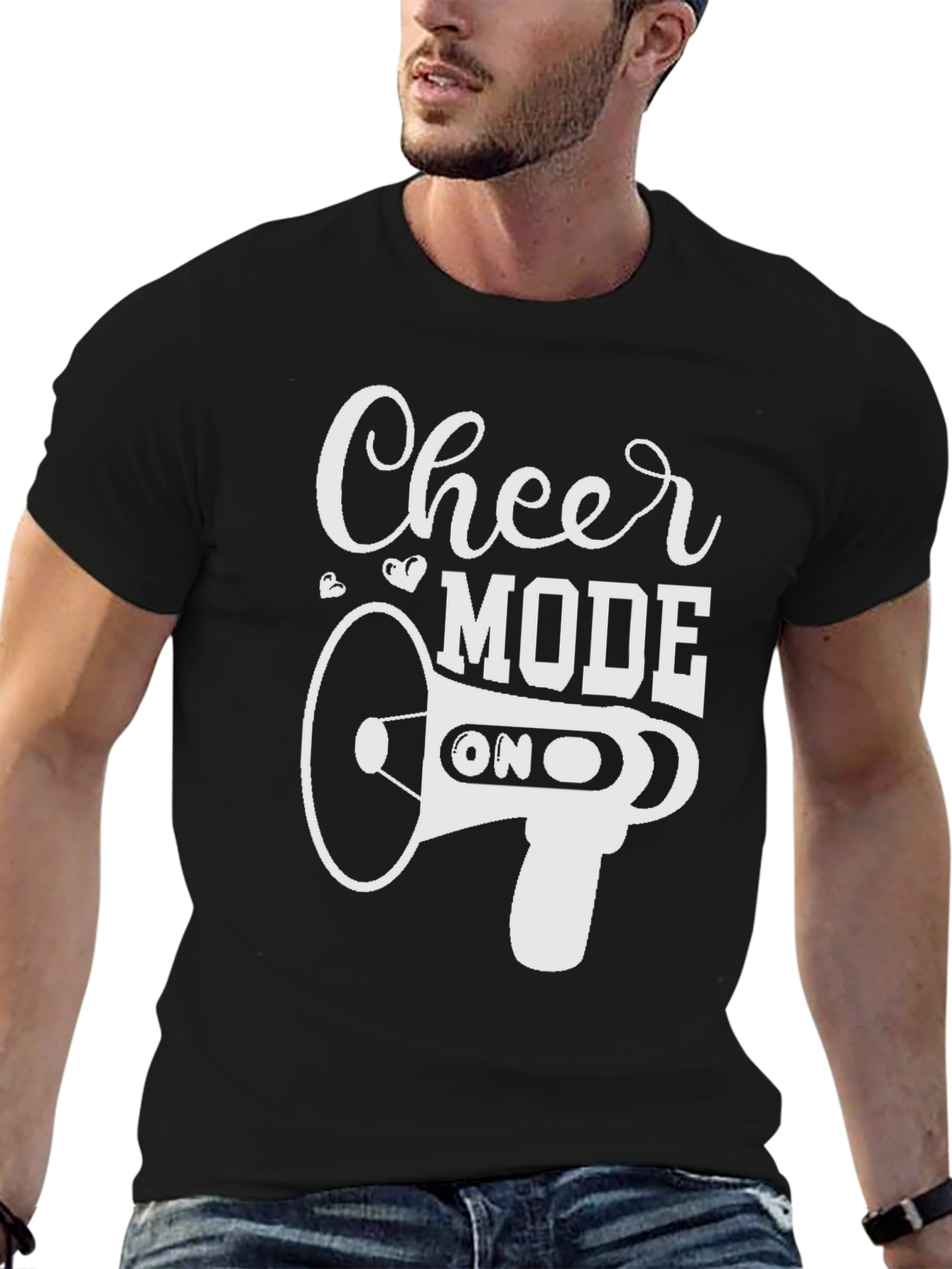 Cheer Mode On Black Graphic Tee
