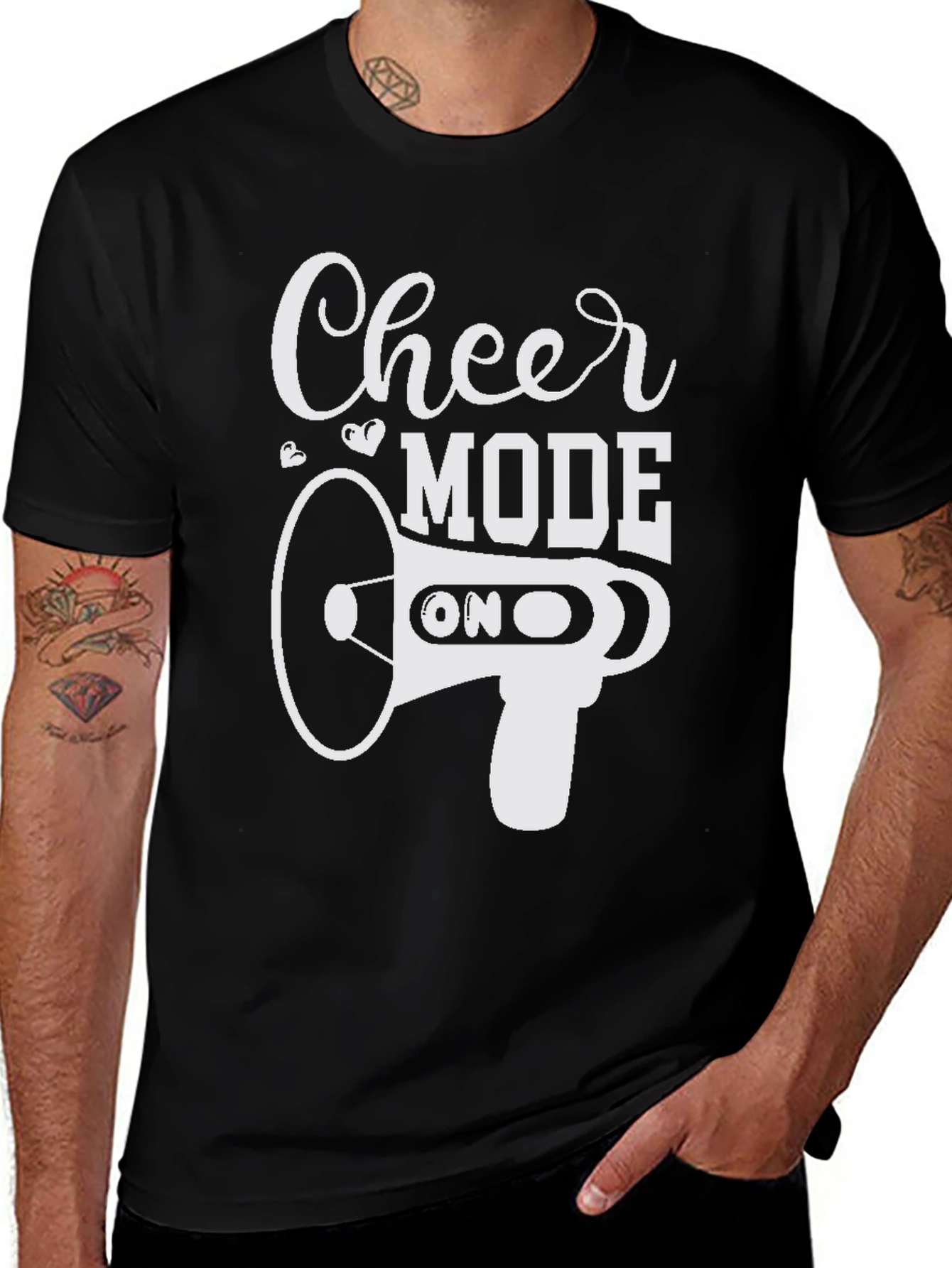 Cheer Mode On Black Graphic Tee
