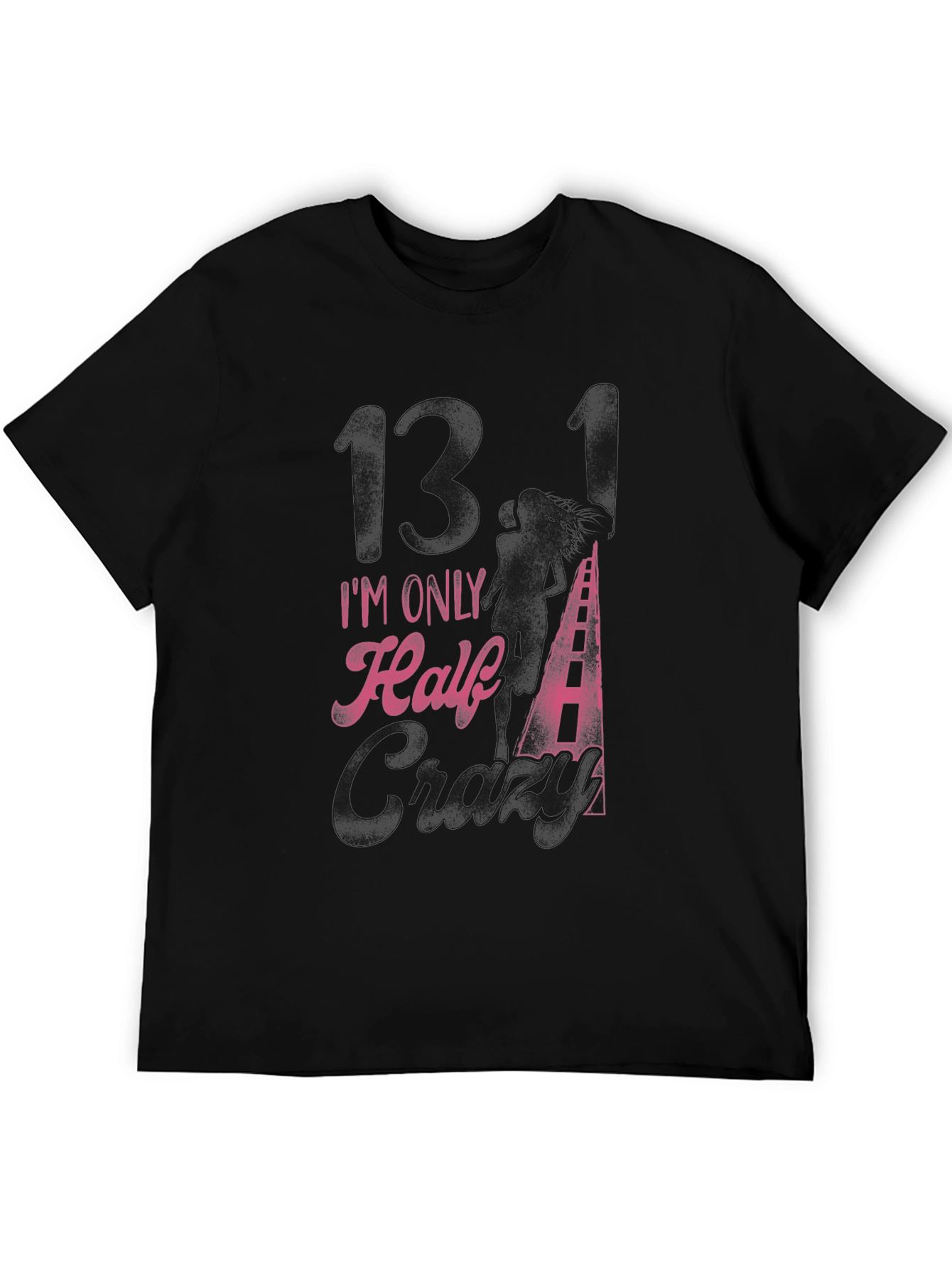 Im Only Half Crazy Black Graphic Tee