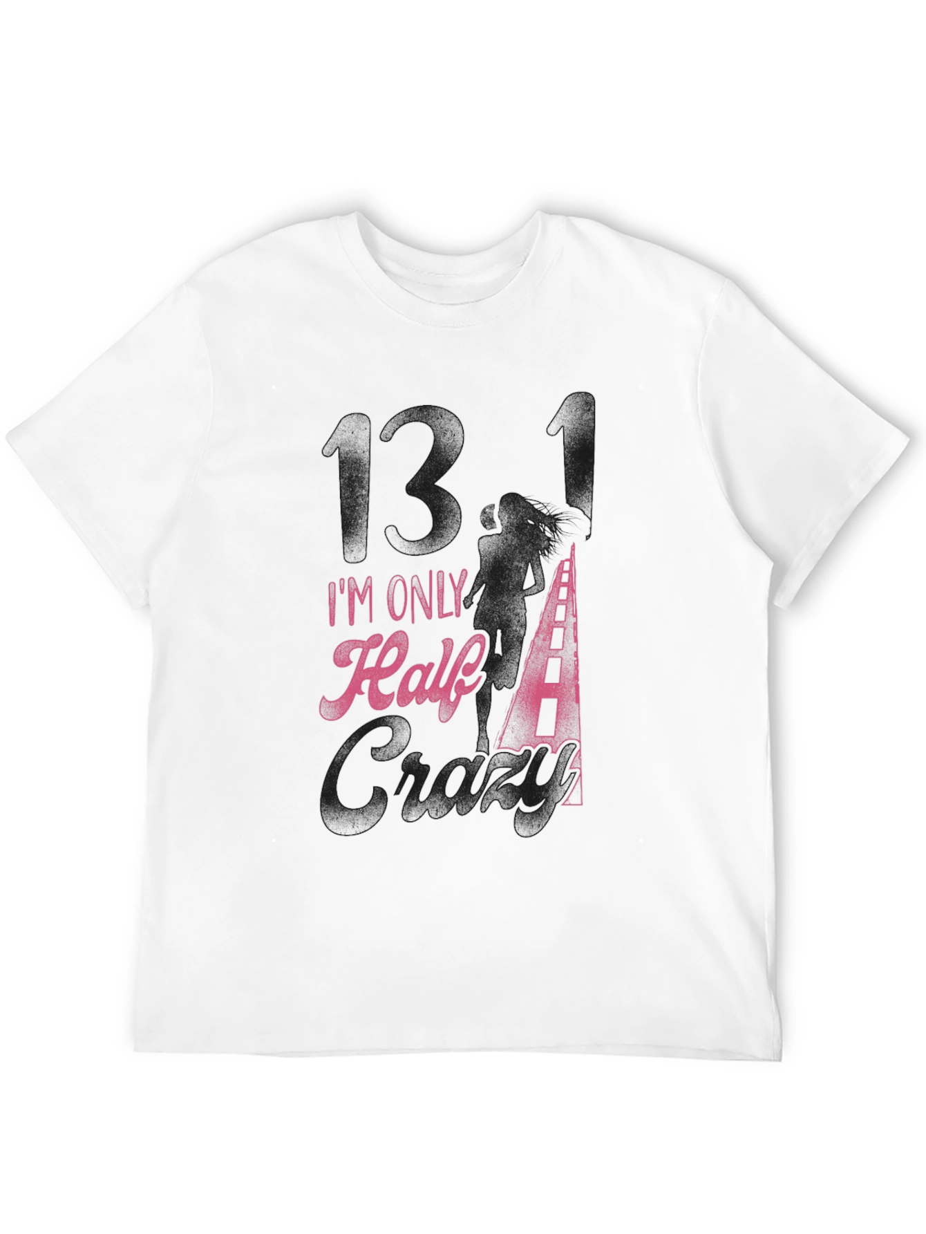 Im Only Half Crazy Black Graphic Tee