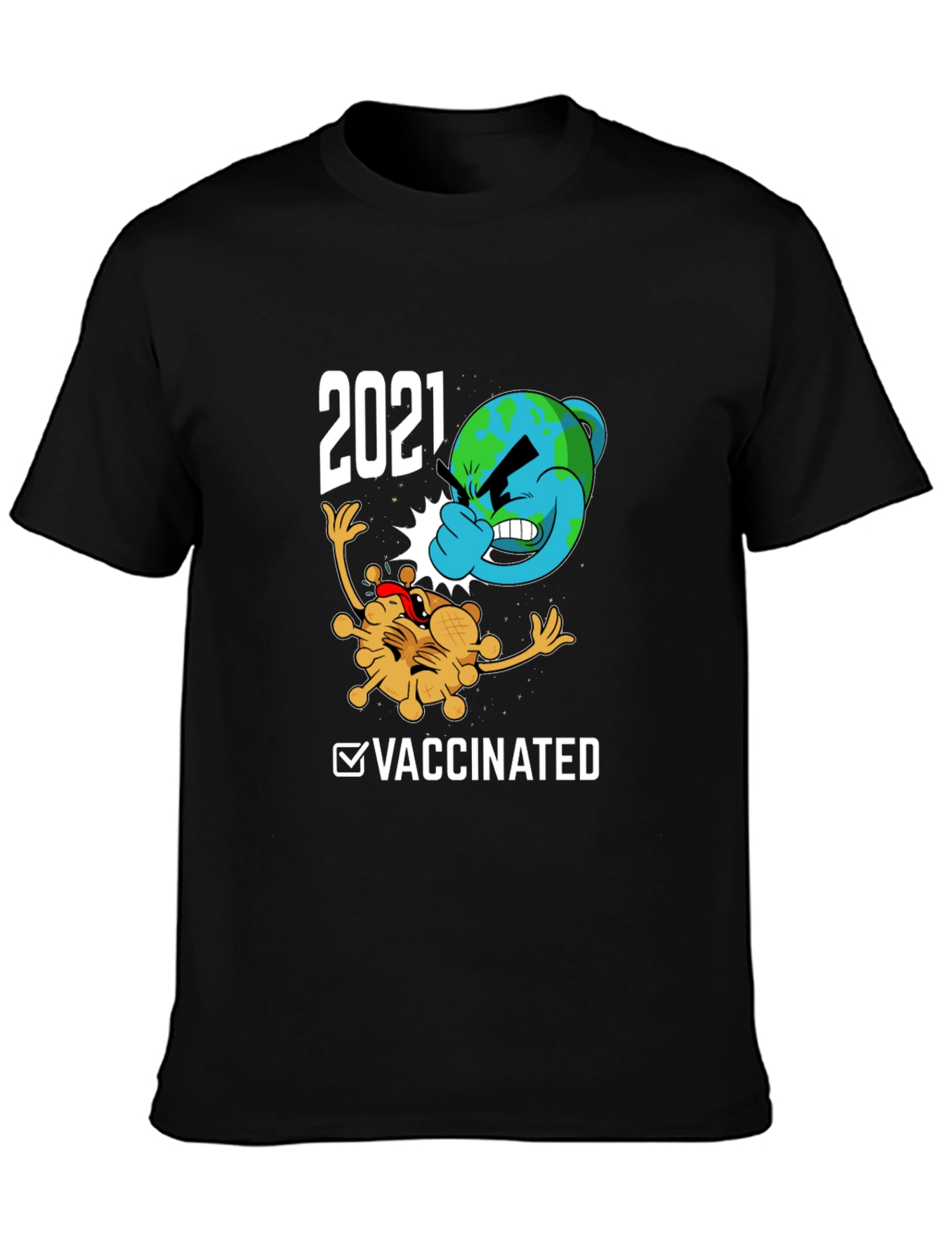 2021 Vaccinated Graphic Tee - Fight the Virus!