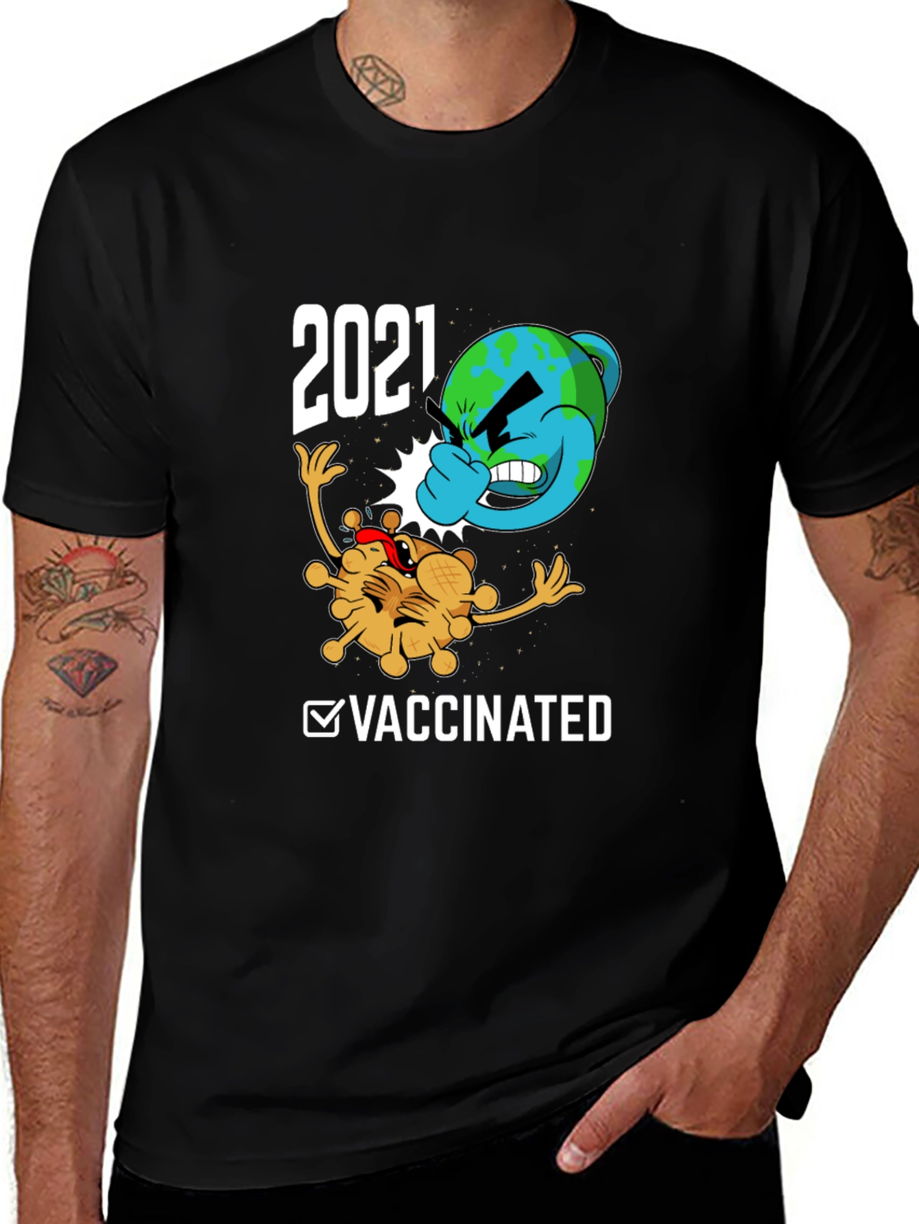 2021 Vaccinated Graphic Tee - Fight the Virus!