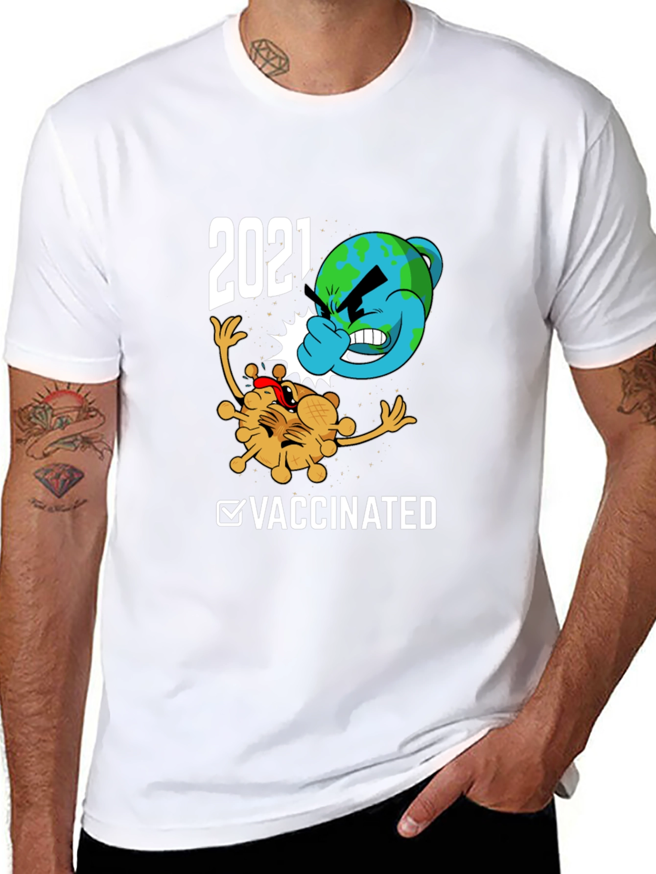 2021 Vaccinated Graphic Tee - Fight the Virus!