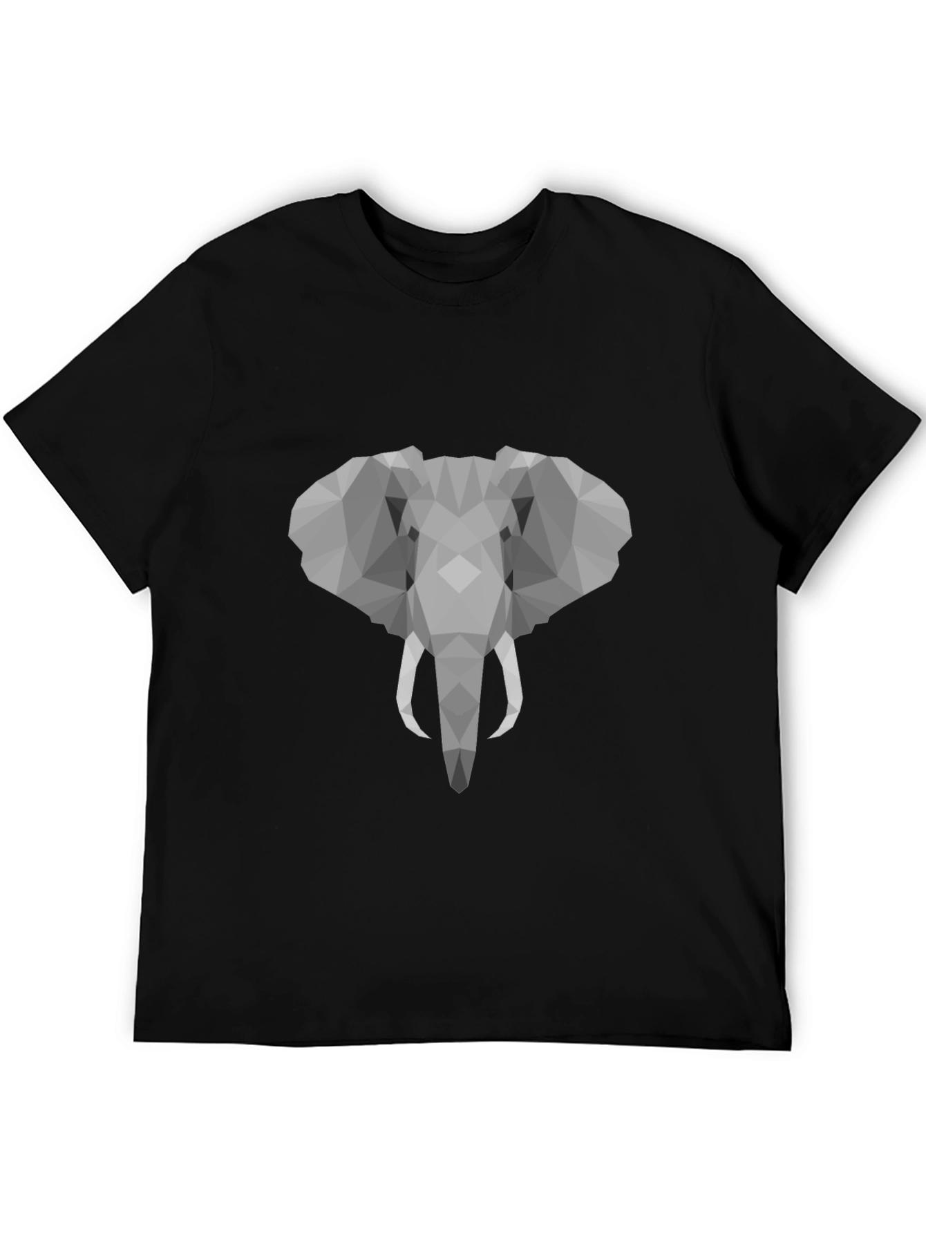 Geometric Elephant Graphic T-Shirt - Stylish Mens Tee