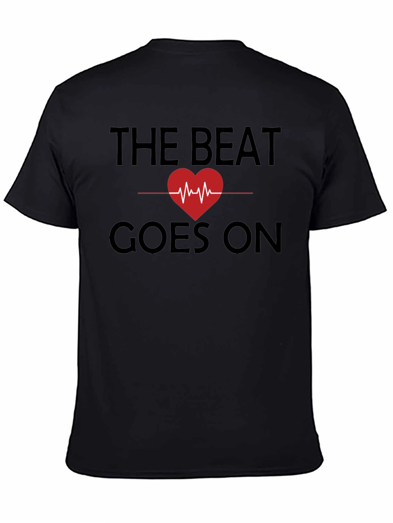 The Beat Goes On Graphic Tee - Heartbeat Design