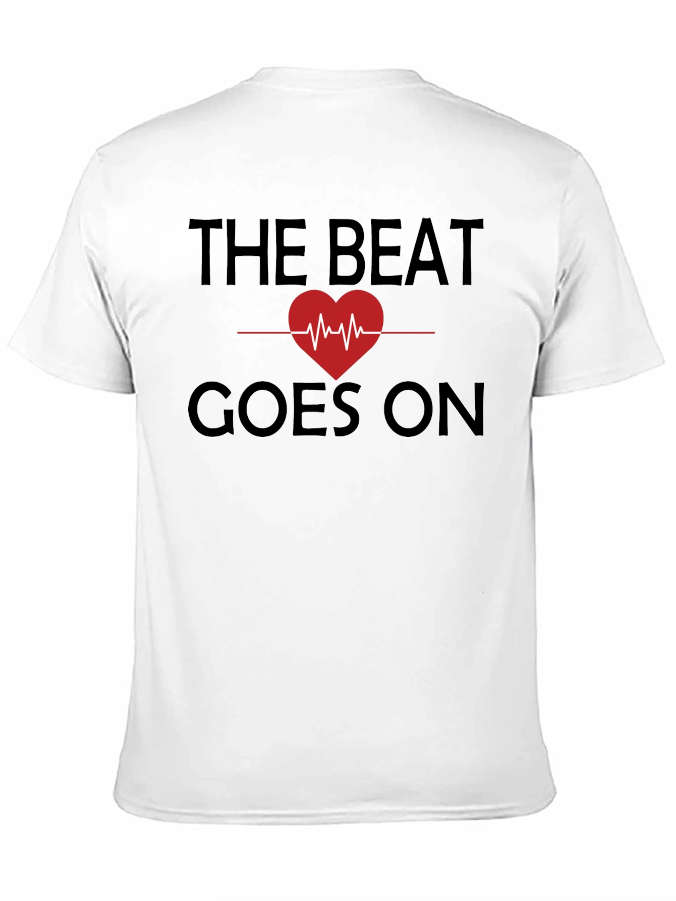 The Beat Goes On Graphic Tee - Heartbeat Design