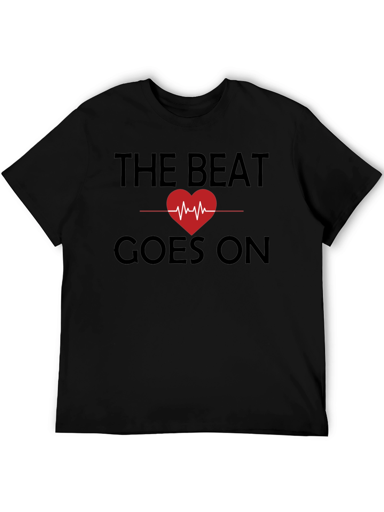 The Beat Goes On Graphic Tee - Heartbeat Design